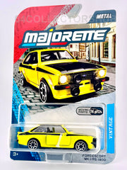 Majorette - Ford Escort MK II RS 1800 - Yellow - Moving Parts - Vintage Cars