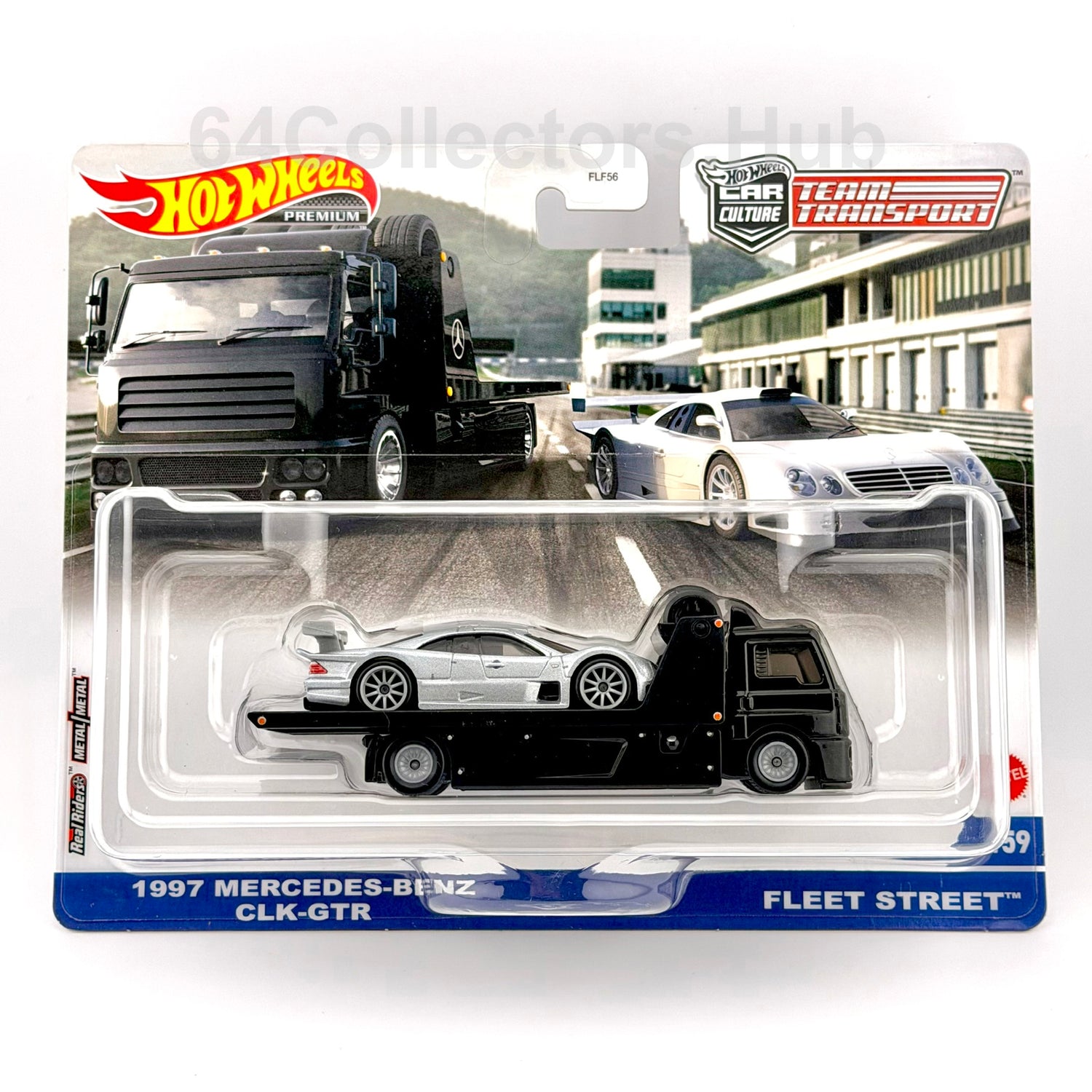Hot Wheels Team Transport - 1997 Mercedes-Benz CLK-GTR & Fleet Street - #59