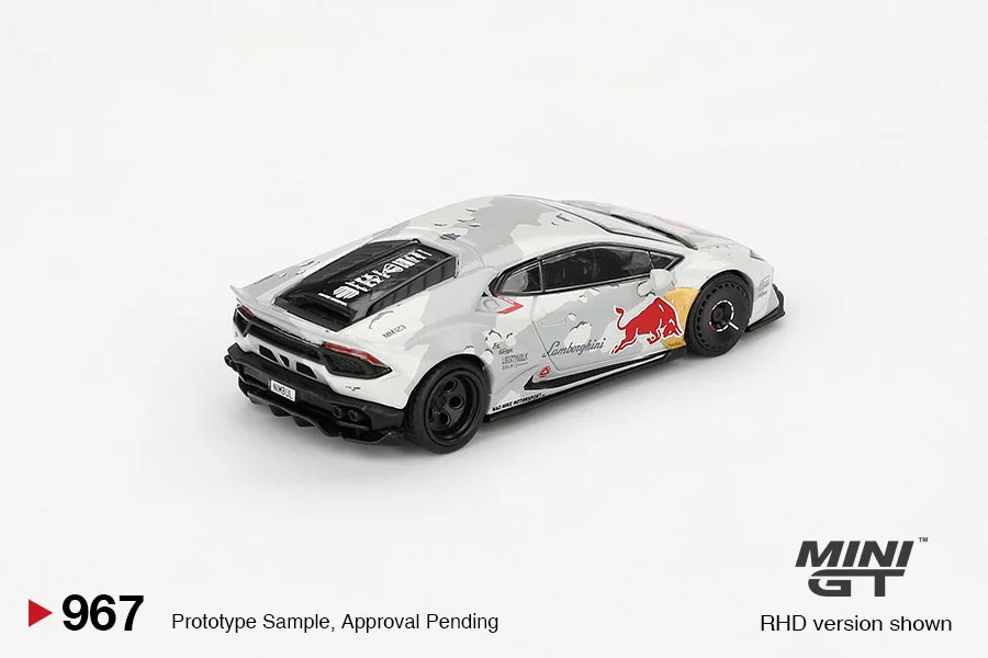Mini GT - Lamborghini Huracan LB WORKS v2 - Redbull Mad Mike NIMBUL #967 - Boxed