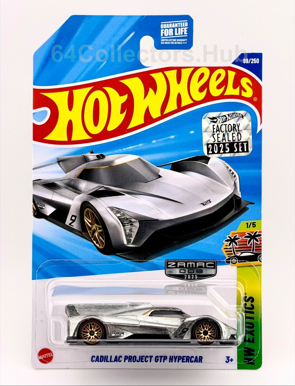 Hot Wheels ZAMAC Walmart Exclusive - Cadillac Project GTP Hypercar - Factory Set