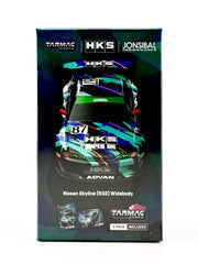 Tarmac Works x Global64 - Nissan Skyline R32 Widebody HKS Livery & Trading Cards