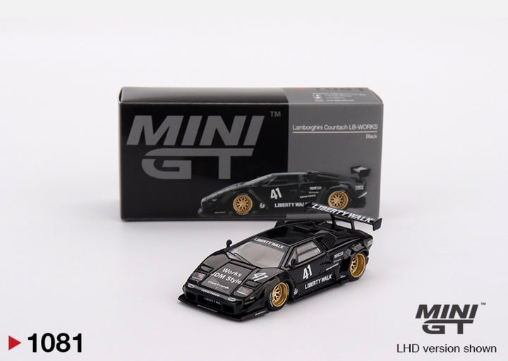 MINI GT x TSM - Lamborghini Countach Liberty Walk LB-WORKS (Black) - #1081