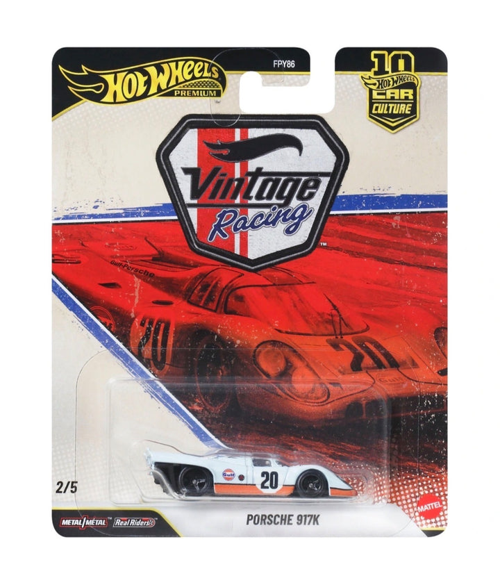 Hot Wheels Premium Porsche 917K - Gulf Livery - Vintage Racing 2/5 - 2026 Mix T