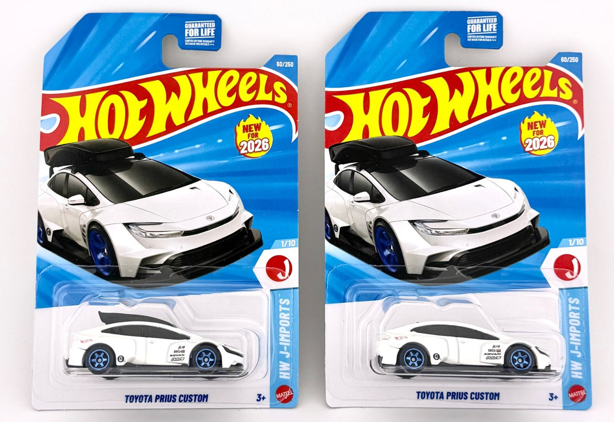 Hot Wheels Toyota Prius Custom Bundle (2 Cars) – 2026 E Case – Long Card