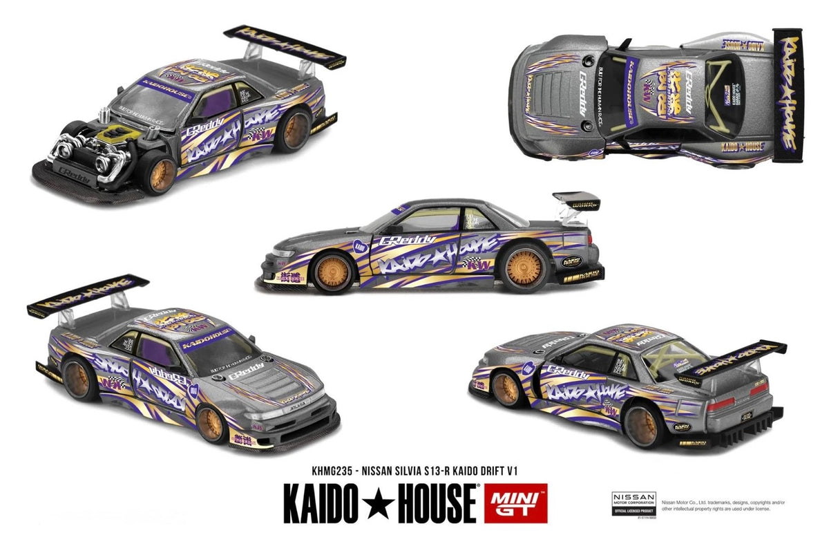KAIDO HOUSE x MINI GT - Nissan Silvia S13-R KAIDO DRIFT V1 - #235