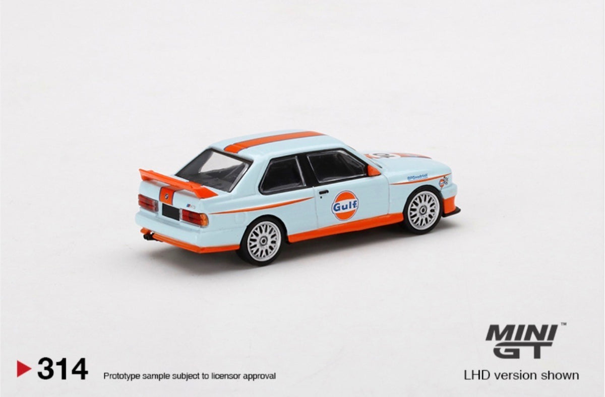 Mini GT - BMW M3 (E30) - Gulf Livery - MiJo Exclusive USA Limited Edition - #314