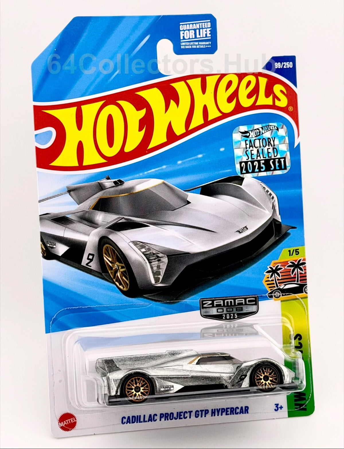 Hot Wheels ZAMAC Walmart Exclusive - Cadillac Project GTP Hypercar - Factory Set