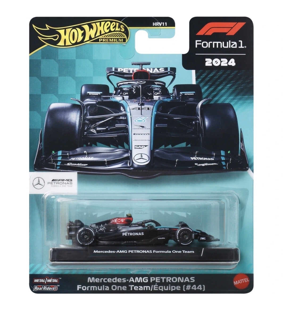 Hot Wheels Premium - Mercedes-AMG Formula 1 Team (#44) -  Lewis Hamilton - 2024