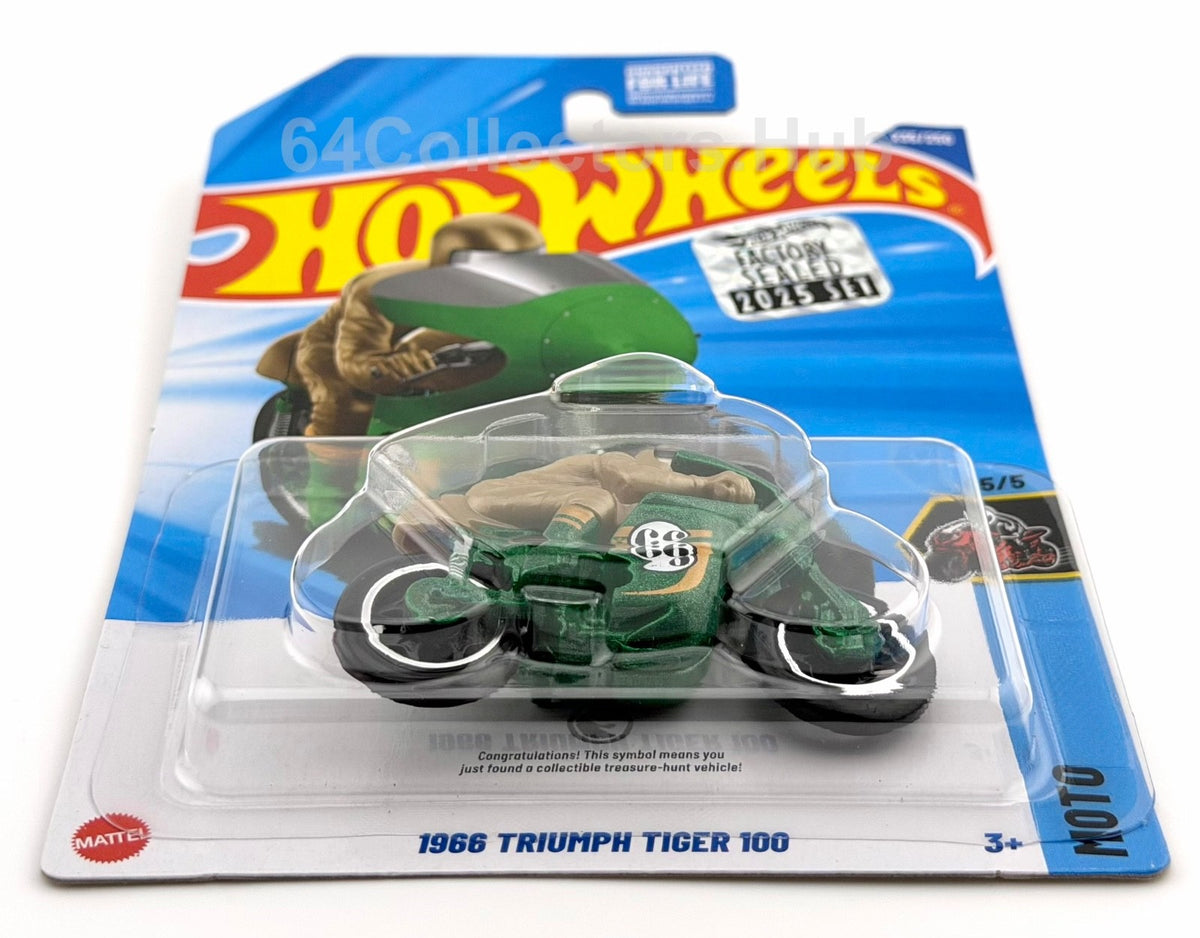 Hot Wheels Treasure Hunt - 1966 Triumph Tiger 100 - Factory Sealed 2025 Set