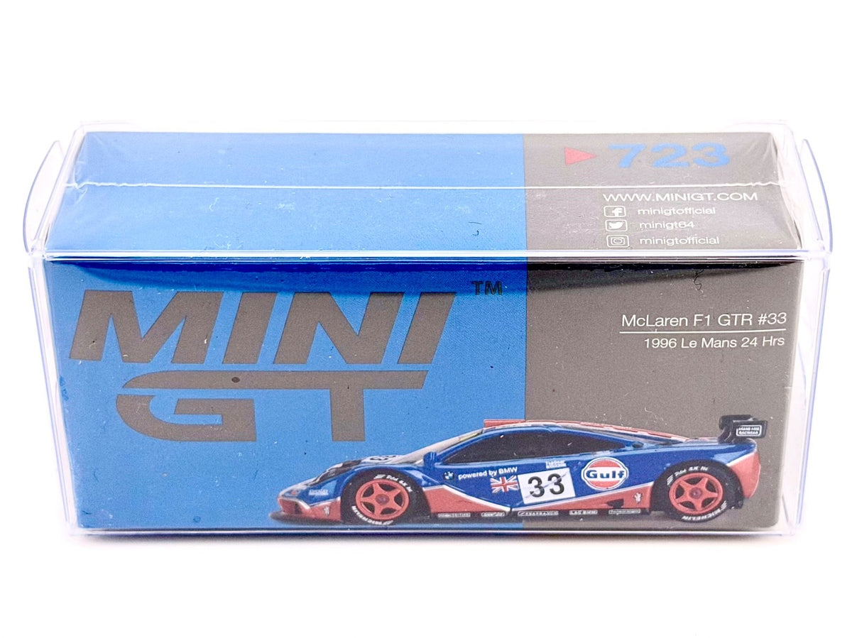 MINI GT - McLaren F1 GTR #33 - 1996 Le Mans 24Hr - Gulf Livery - #723