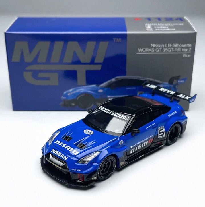 MINI GT x TSM - Nissan LB-Silhouette (Blue) - Works GT 35GT-RR Ver.2 LHD - #1124