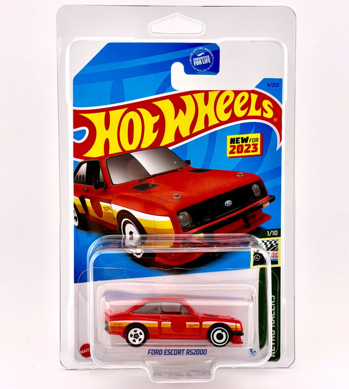 Hot Wheels - Ford Escort RS2000 (Red) - Factory Fresh - 2023 - Long Card