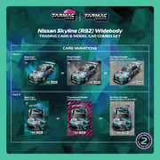 Tarmac Works x Global64 - Nissan Skyline R32 Widebody HKS Livery & Trading Cards