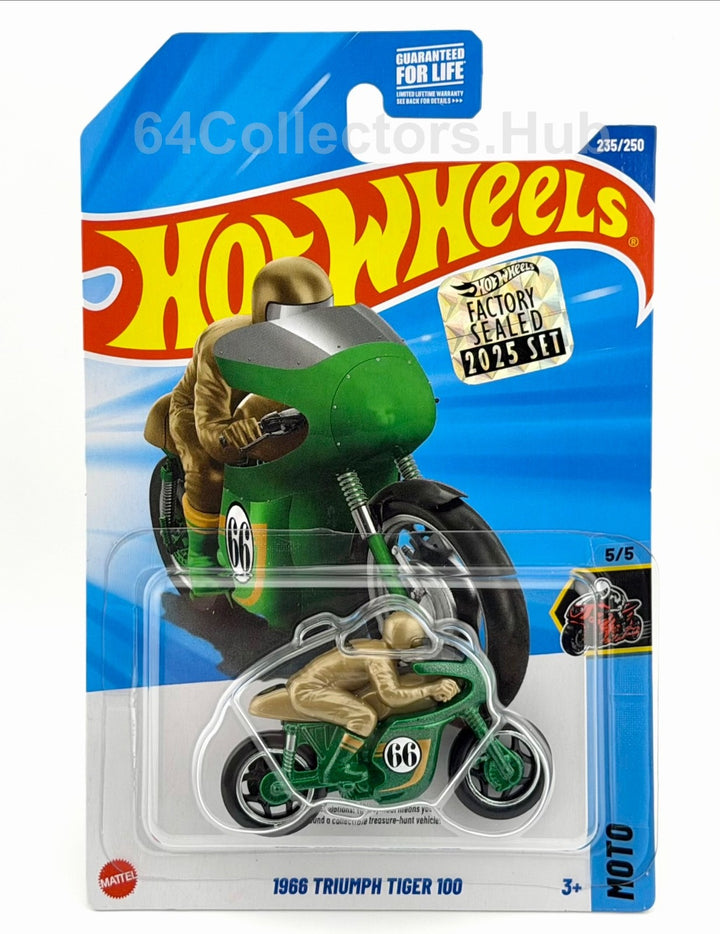 Hot Wheels Treasure Hunt - 1966 Triumph Tiger 100 - Factory Sealed 2025 Set