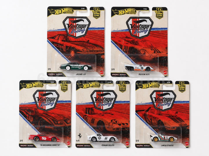 Hot Wheels Premium - Vintage Racing Set of 5 - Porsche 917K Ferrari 250 GTO