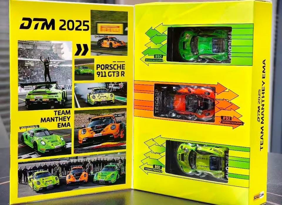 Trends Hobby - DTM 2025 Porsche 911 GT3 R Team Manthey EMA 3-Car Set - HEC 2026