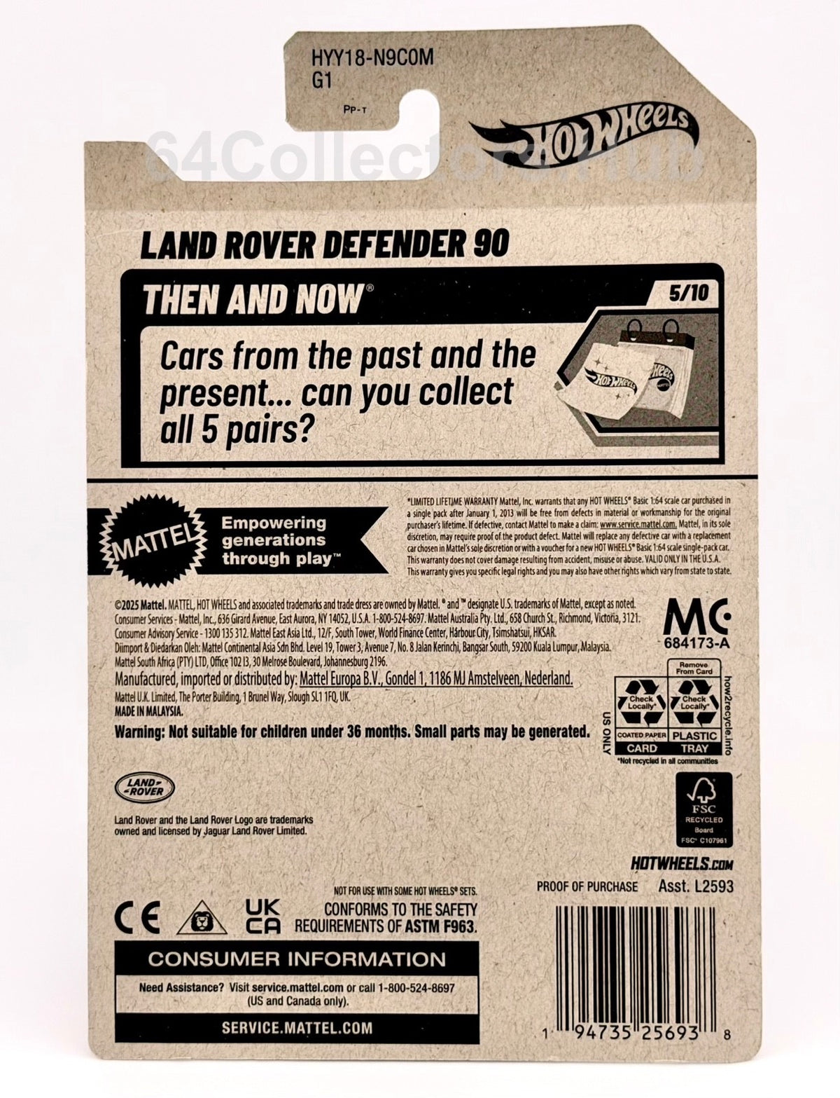 Hot Wheels ZAMAC Walmart Exclusive - Land Rover Defender 90 - Factory Sealed Set