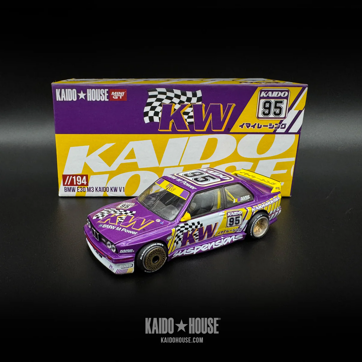 MINI GT Kaido House - BMW E30 M3 - Kaido KW V1 #95 Livery - KHMG194