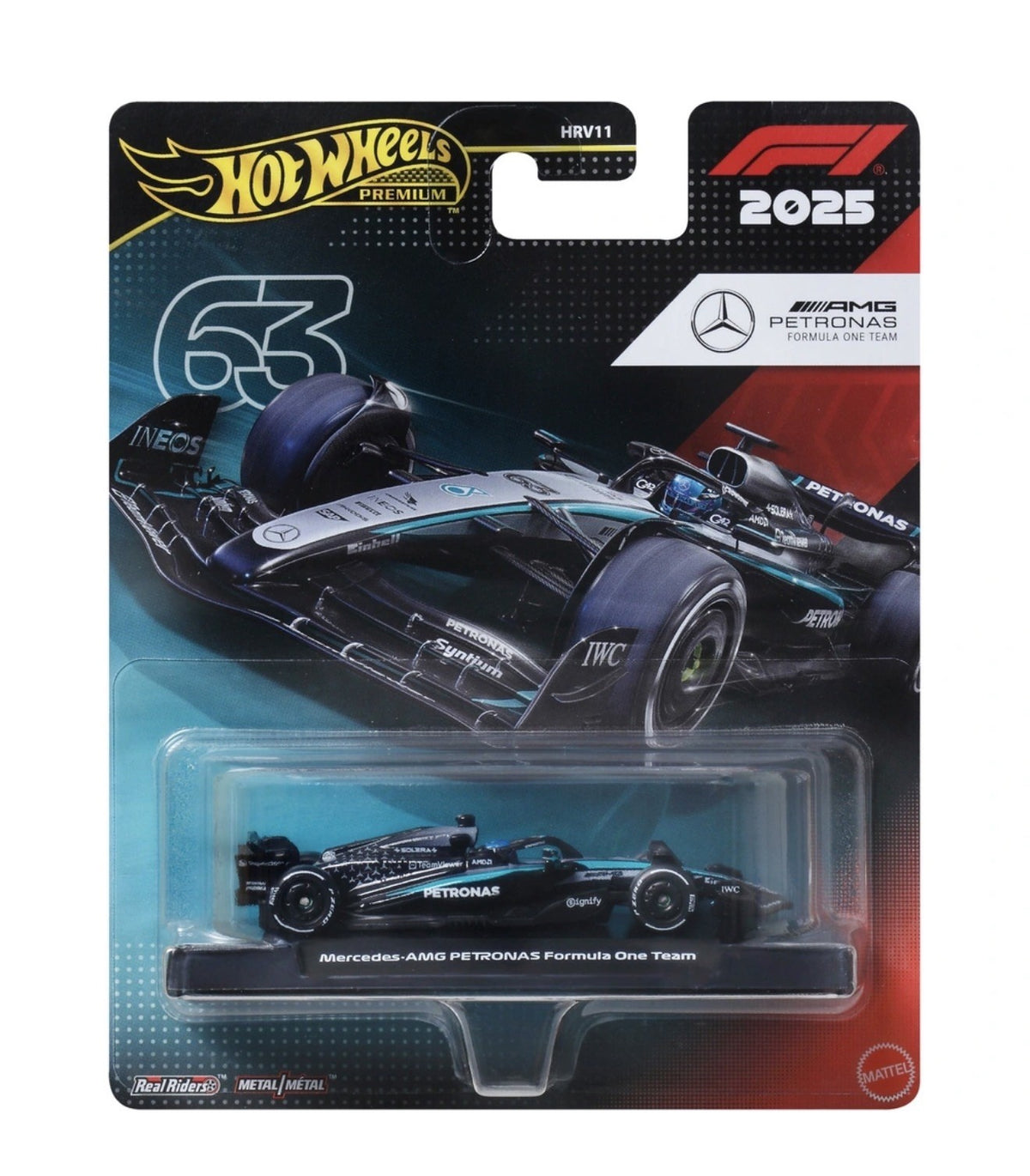 Hot Wheels Premium - Mercedes-AMG Formula 1 Team (#63) - George Russell - 2025