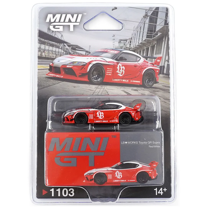 MINI GT x TSM Model - LB Works Toyota GR Supra (Red) - #1103 - Blister Package