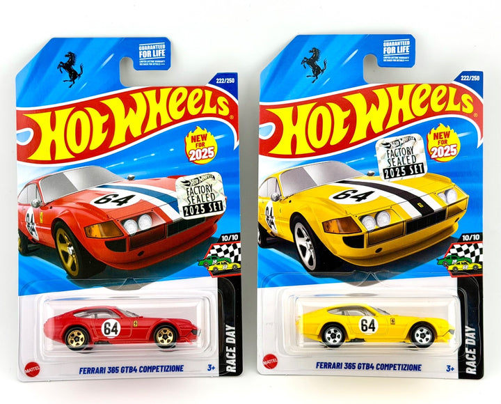 Hot Wheels Ferrari 365 GTB4 Competizione Bundle of 2 - Factory Sealed 2025 Set