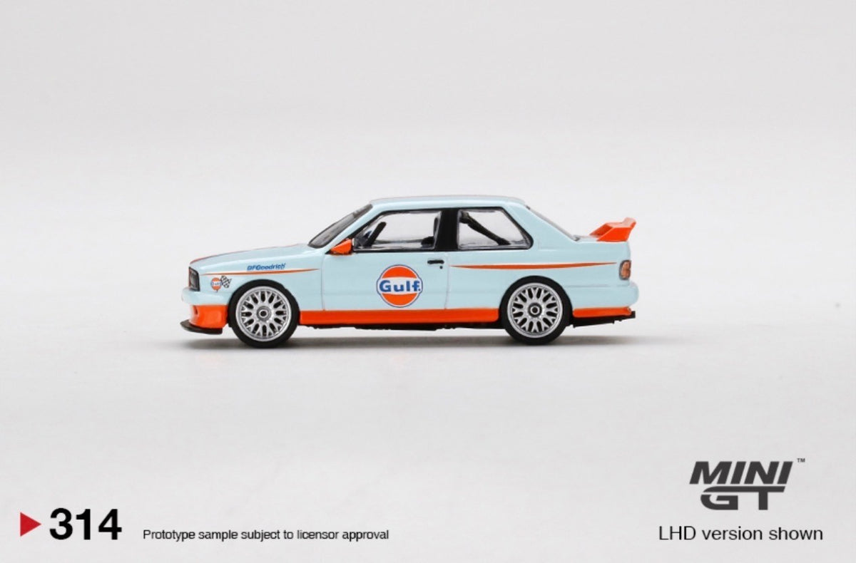 Mini GT - BMW M3 (E30) - Gulf Livery - MiJo Exclusive USA Limited Edition - #314