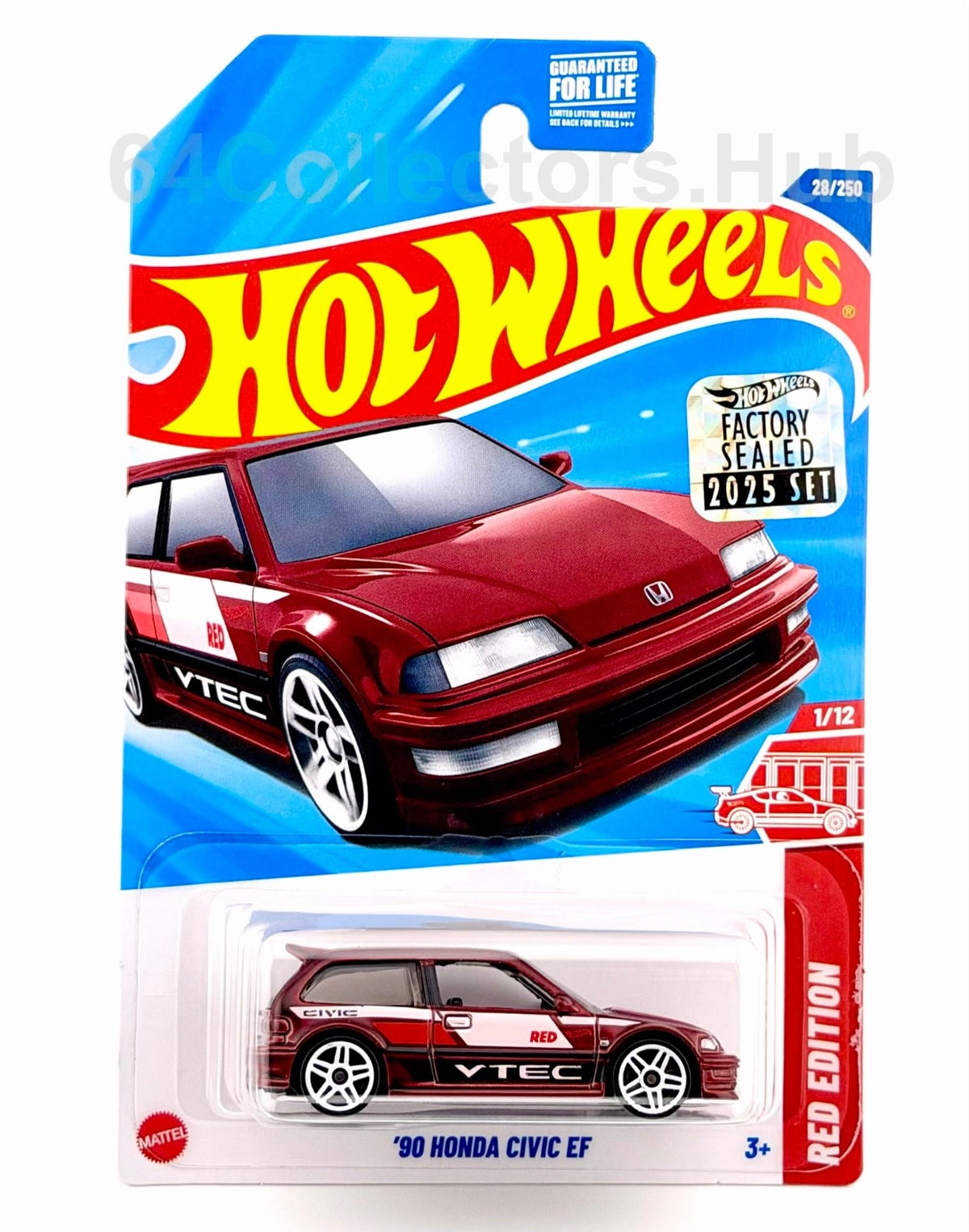Hot Wheels Target/ Red Edition - ’90 Honda Civic EF - Factory Sealed 2025 Set