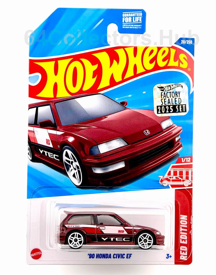 Hot Wheels Target/ Red Edition - ’90 Honda Civic EF - Factory Sealed 2025 Set