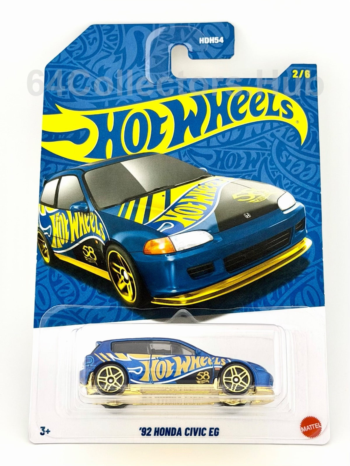 Hot Wheels ’92 Honda Civic EG - 58th Anniversary Series - JDM Honda - 2/6