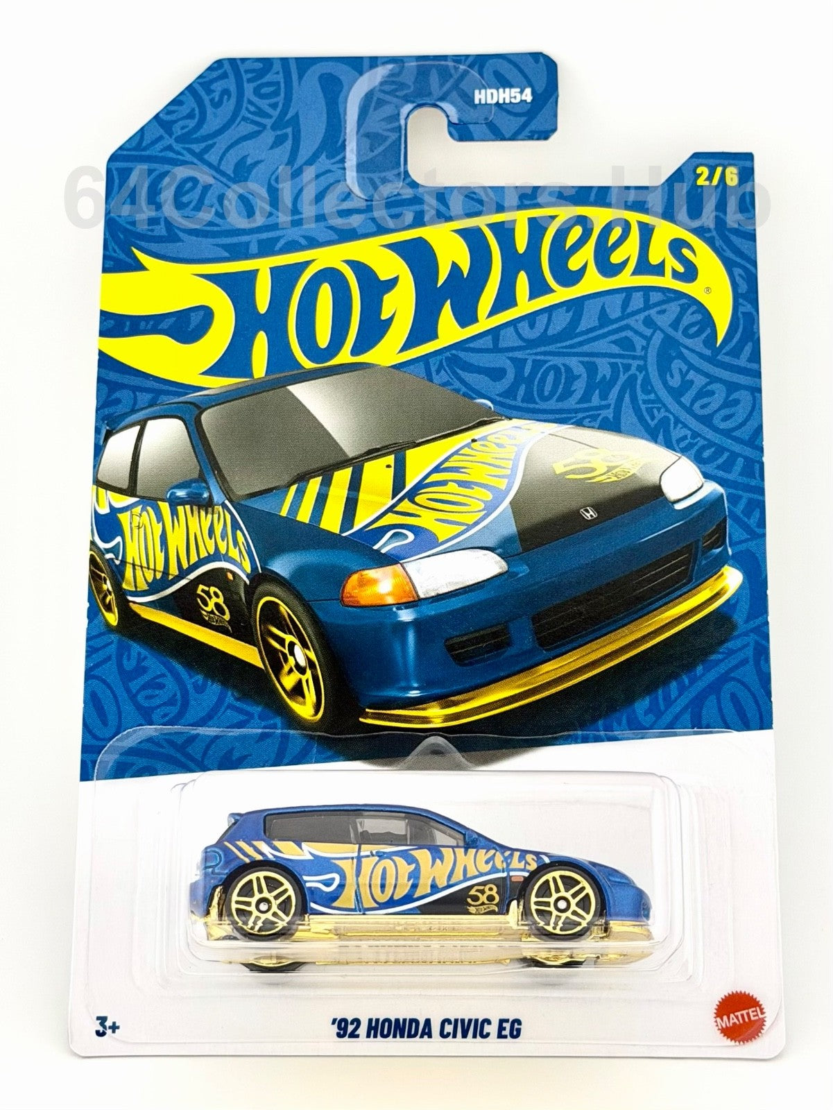 Hot Wheels ’92 Honda Civic EG - 58th Anniversary Series - JDM Honda - 2/6