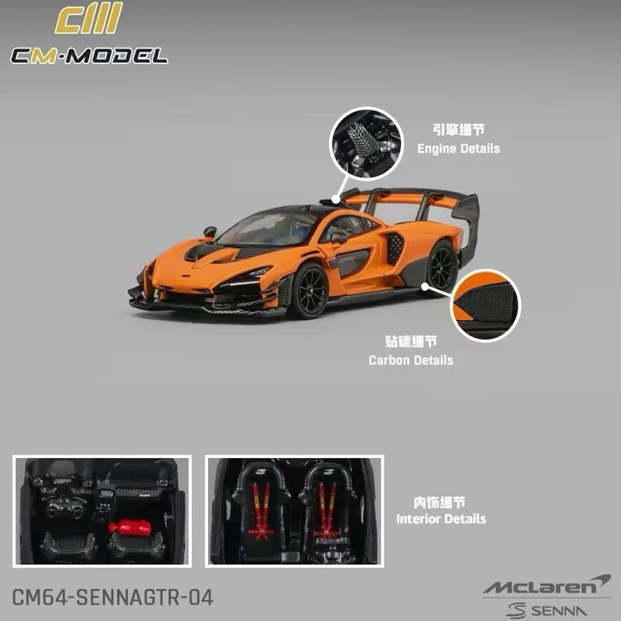 CM Model - McLaren Senna GTR (Orange) - 1/64 - Limited Edition -CM64-SennaGTR-04