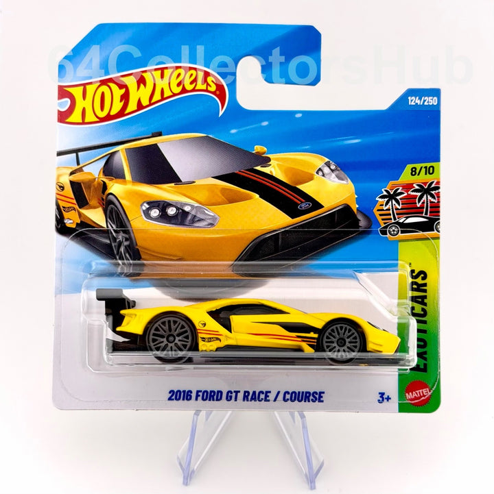Hot Wheels Treasure Hunt 2016 Ford GT Race Yellow 124/250 – 2026 F Case
