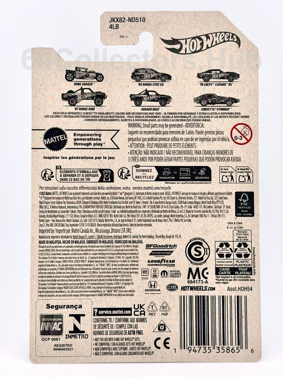 Hot Wheels ’92 Honda Civic EG - 58th Anniversary Series - JDM Honda - 2/6