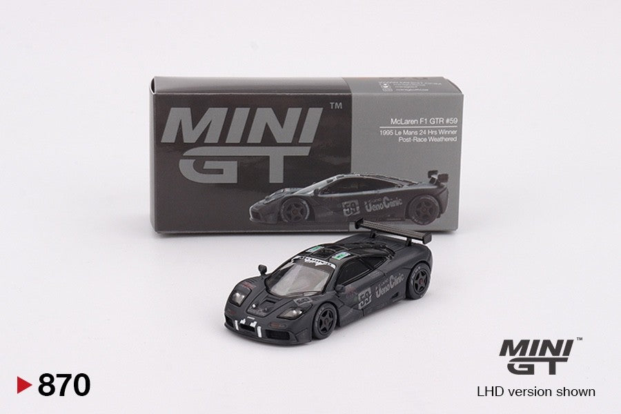 Mini GT McLaren F1 GTR #59 - 1995 Le Mans 24Hr Winner Post-Race Weathered - #870