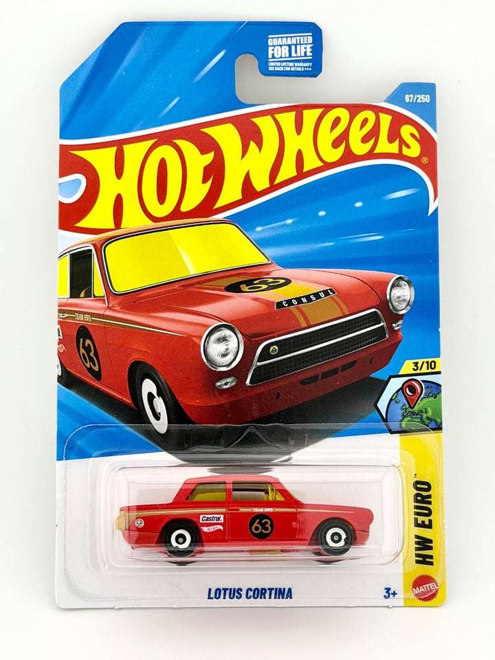 Hot Wheels - Lotus Cortina Red - HW Euro 3/10 - 67/250 - 2026 - Long Card