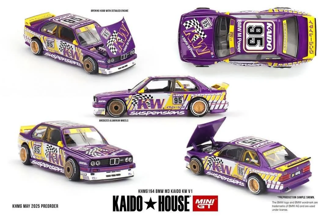 MINI GT Kaido House - BMW E30 M3 - Kaido KW V1 #95 Livery - KHMG194