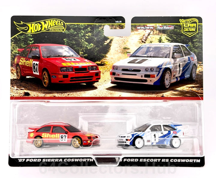 Hot Wheels Premium Car Culture - Ford Cosworth Rally 2-Pack - Sierra & Escort