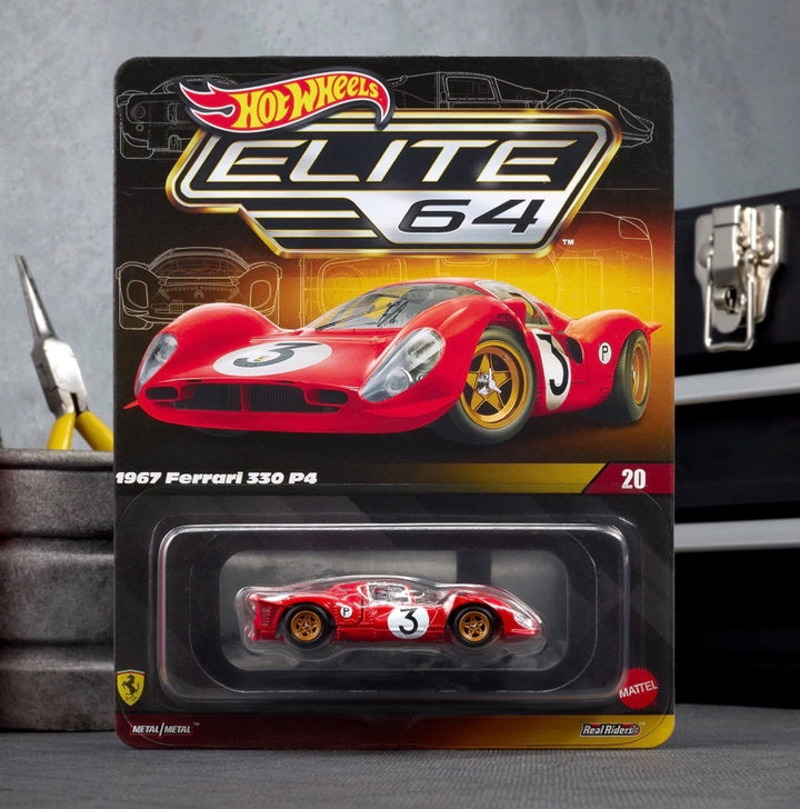 Hot Wheels x Mattel Creations - 1967 Ferrari 330 P4 (Red) - Elite 64 - 2025