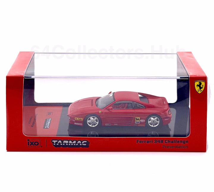 Tarmac Works x IXO Model - Ferrari 348 Challenge Presentation (Red) - 1/64 Scale