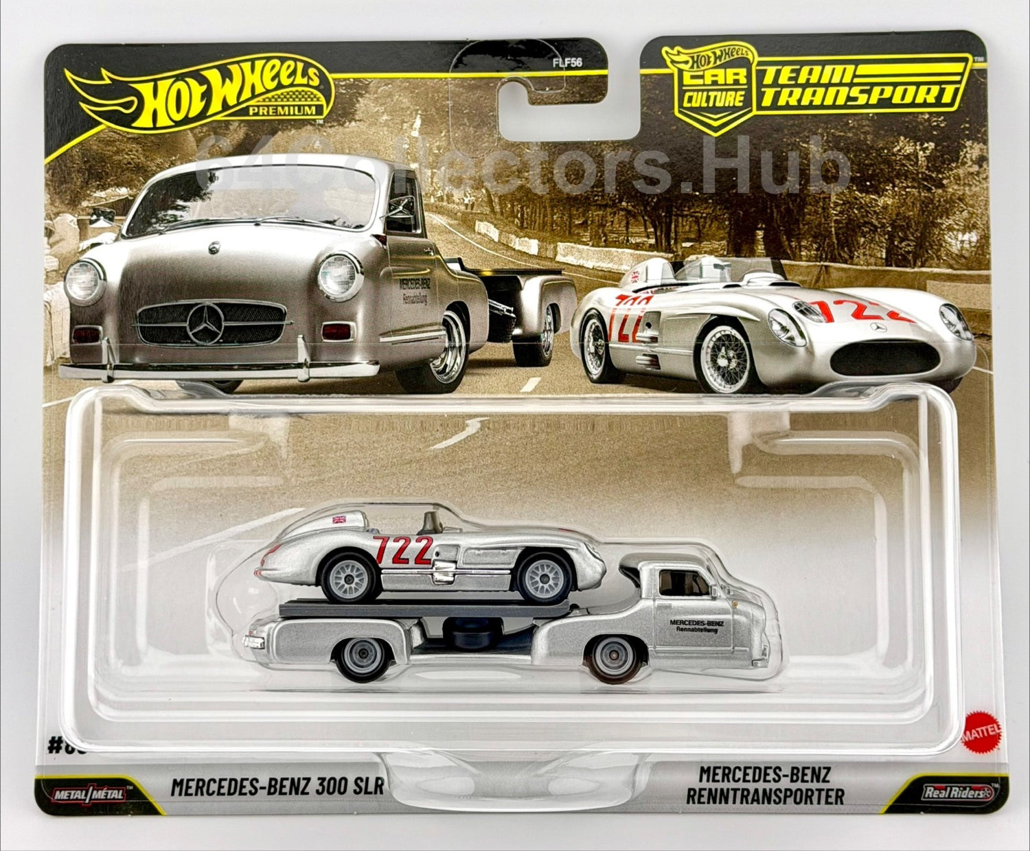 Hot Wheels Premium Mercedes-Benz 300 SLR & Renntransporter – Team Transport