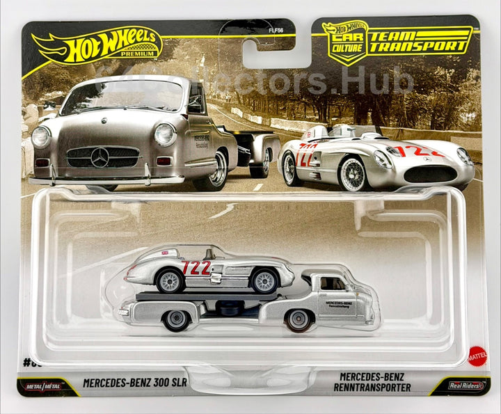 Hot Wheels Premium Mercedes-Benz 300 SLR & Renntransporter – Team Transport