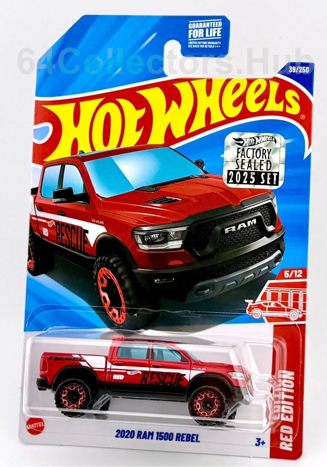 Hot Wheels Target/ Red Edition - 2020 Ram 1500 Rebel - Factory Sealed 2025 Set