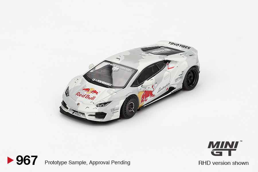 Mini GT - Lamborghini Huracan LB WORKS v2 - Redbull Mad Mike NIMBUL #967 - Boxed