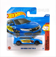 Hot Wheels - 2018 Honda Civic Type R Blue & White - Bundle of 2 - 2025/2026