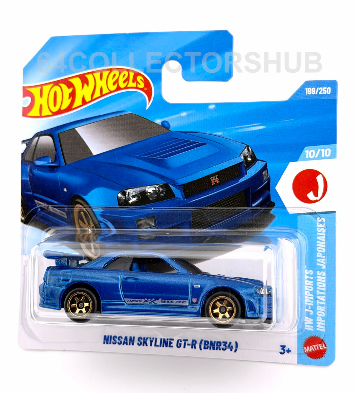 Hot Wheels - Nissan Skyline GT-R (BNR34) - Blue - HW J-Imports - 199/250 - 2026