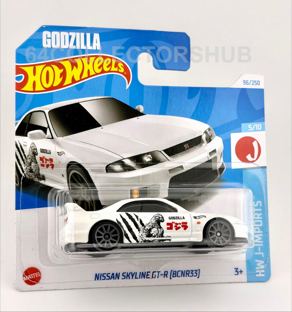 Hot Wheels - Nissan Skyline GT-R (BCNR33) (White) - Godzilla - 96/250 - 2024