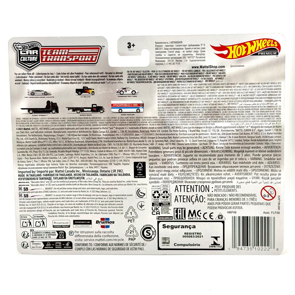 Hot Wheels Team Transport - 1997 Mercedes-Benz CLK-GTR & Fleet Street - #59