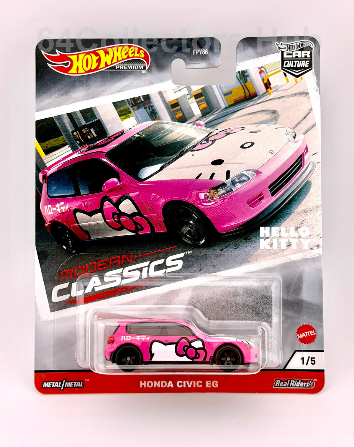 Hot Wheels Premium Honda Civic EG - Hello Kitty - Modern Classics 1/5 - 2020