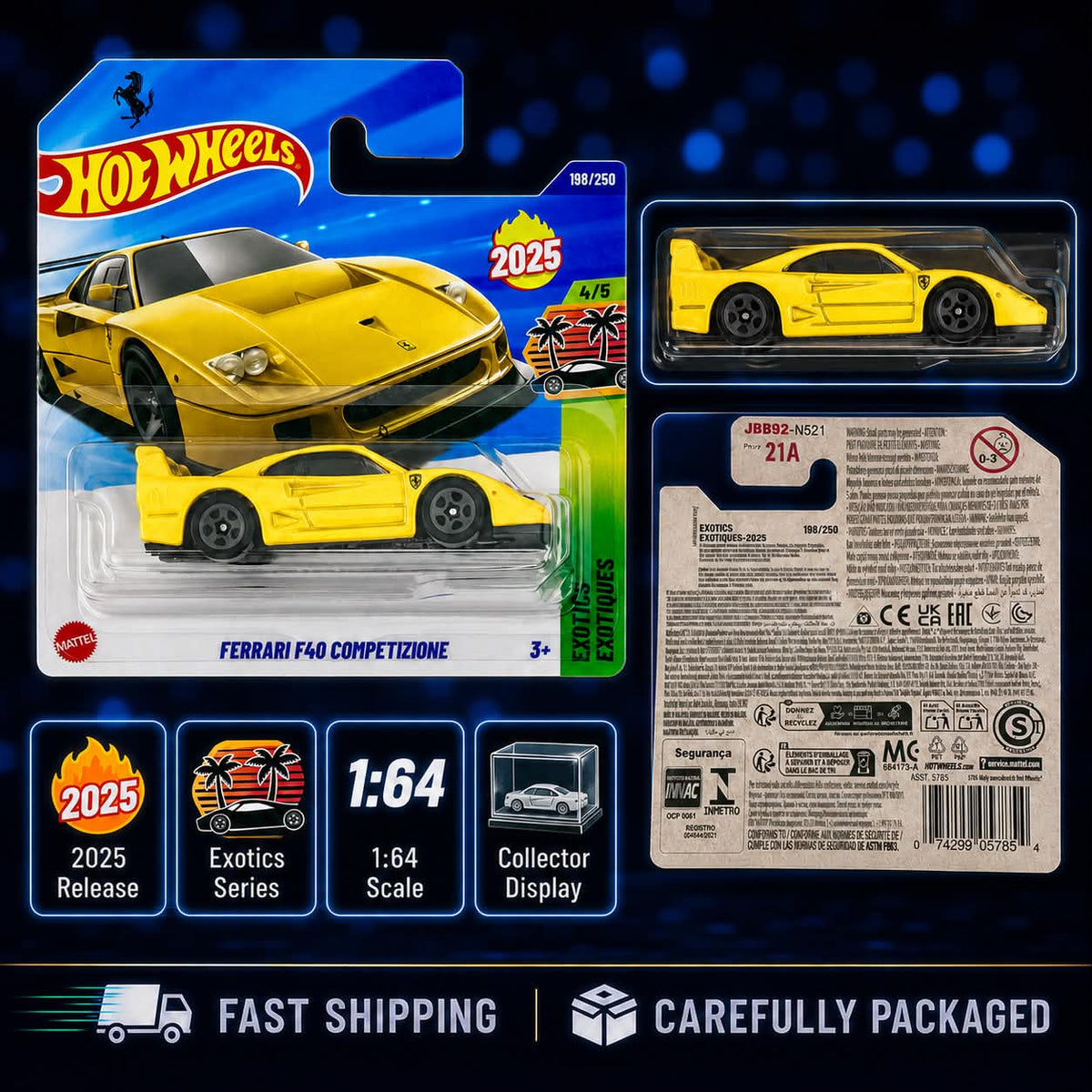 Hot Wheels - Ferrari F40 Competizione Exotics 4/5 - 2025