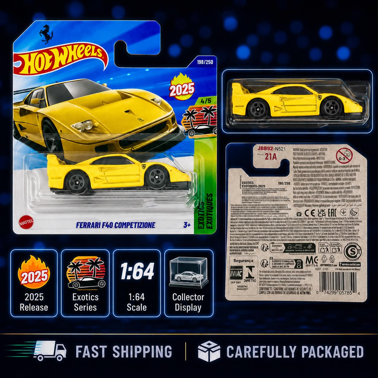 Hot Wheels - Ferrari F40 Competizione Exotics 4/5 - 2025